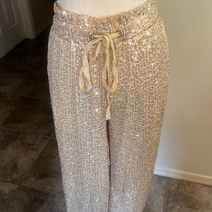 Sequin pants in GOLD -Sparkle like you mean it!